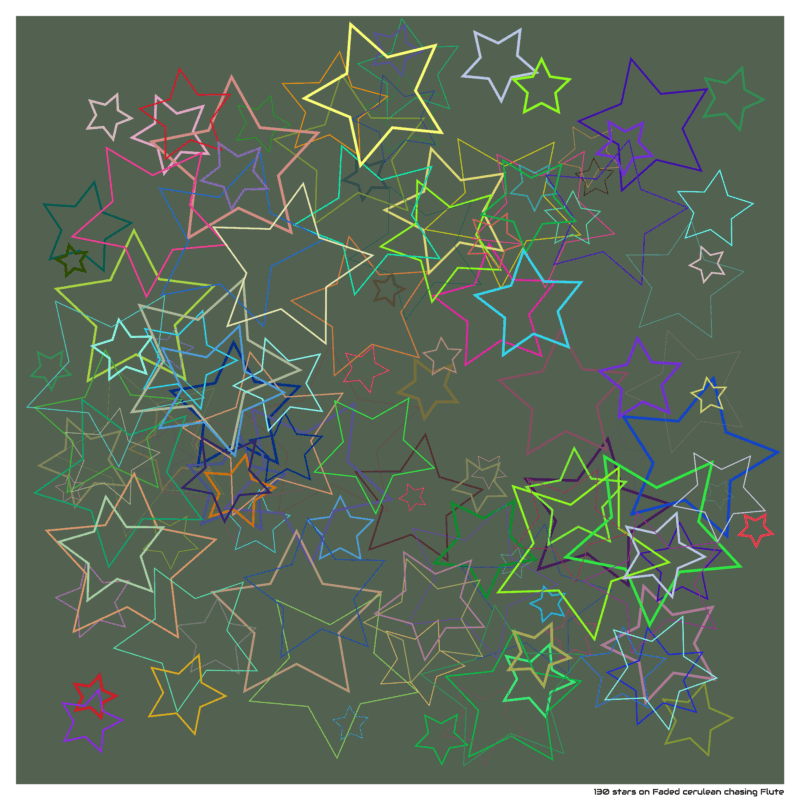 130 stars on Faded cerulean chasing Flute
