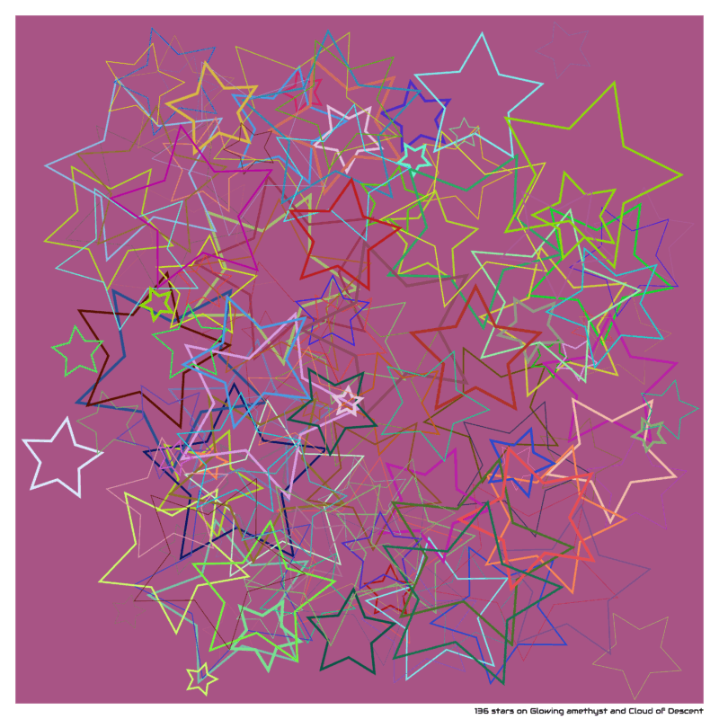 136 stars on Glowing amethyst and Cloud of Descent