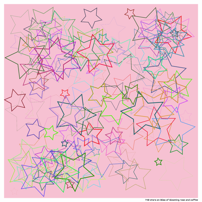 140 stars on Bliss of Gleaming rose and coffee