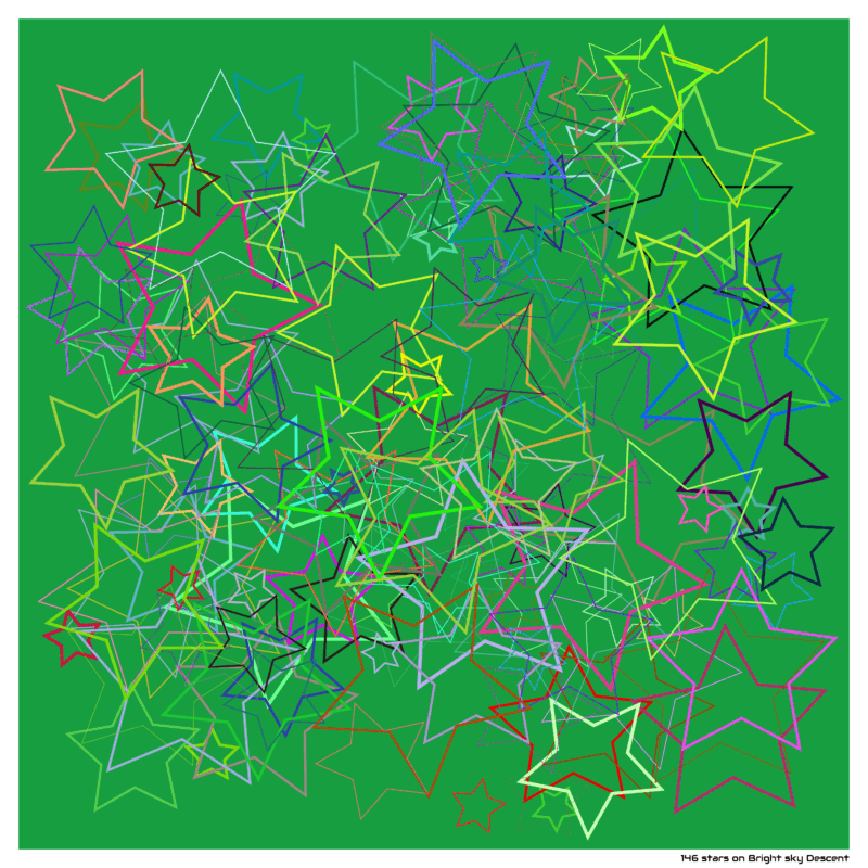 146 stars on Bright sky Descent