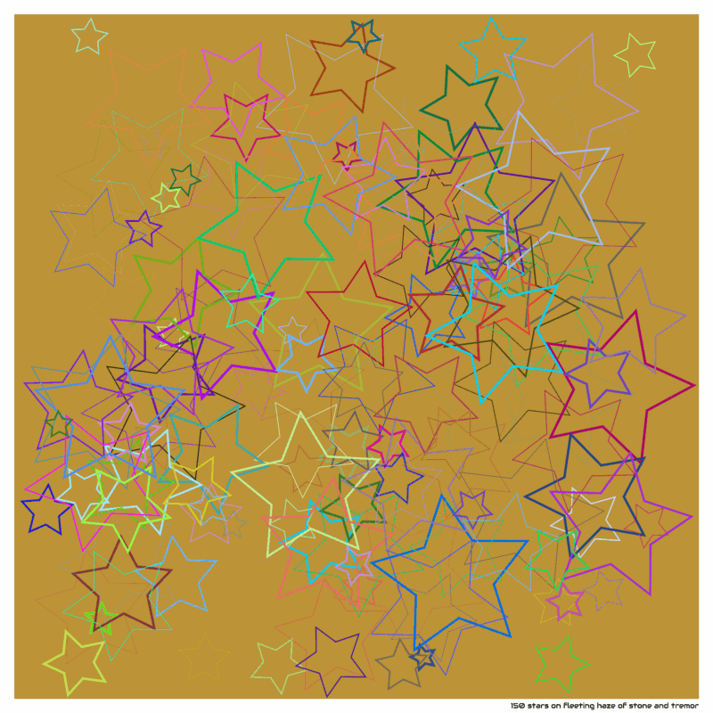150 stars on fleeting haze of stone and tremor