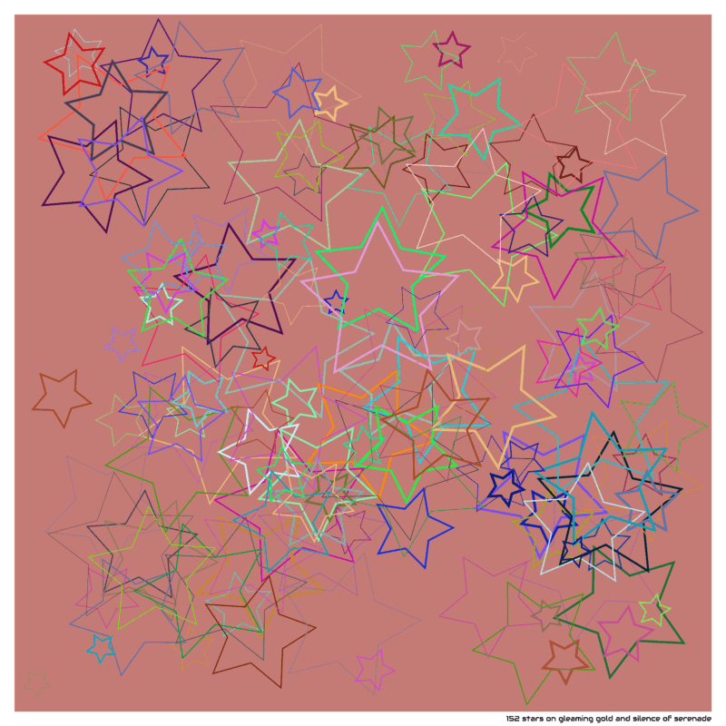 152 stars on gleaming gold and silence of serenade