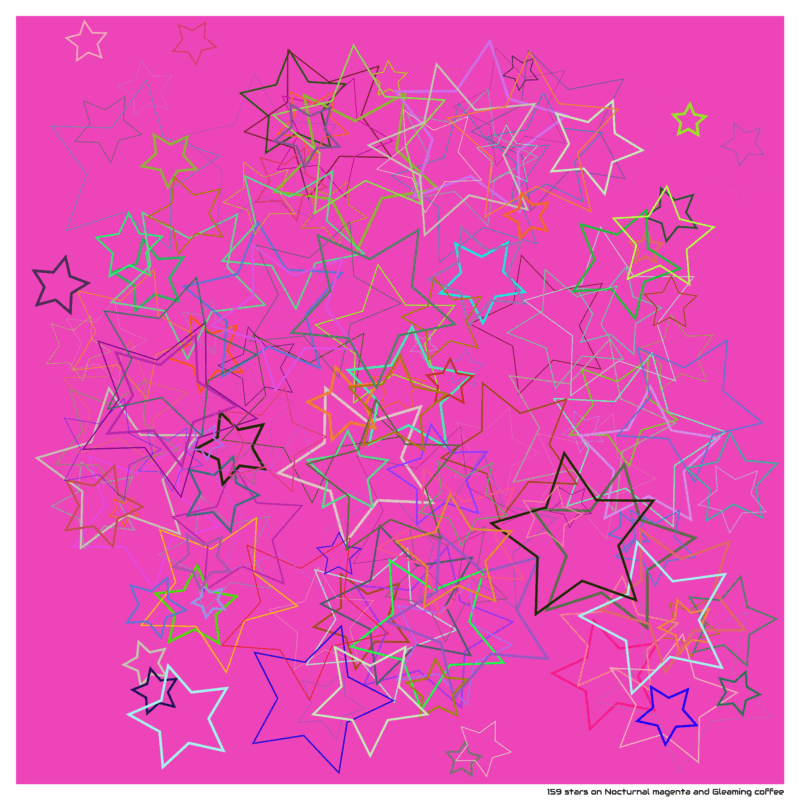 159 stars on Nocturnal magenta and Gleaming coffee
