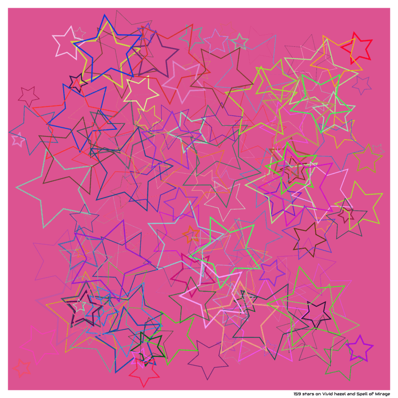 159 stars on Vivid hazel and Spell of Mirage