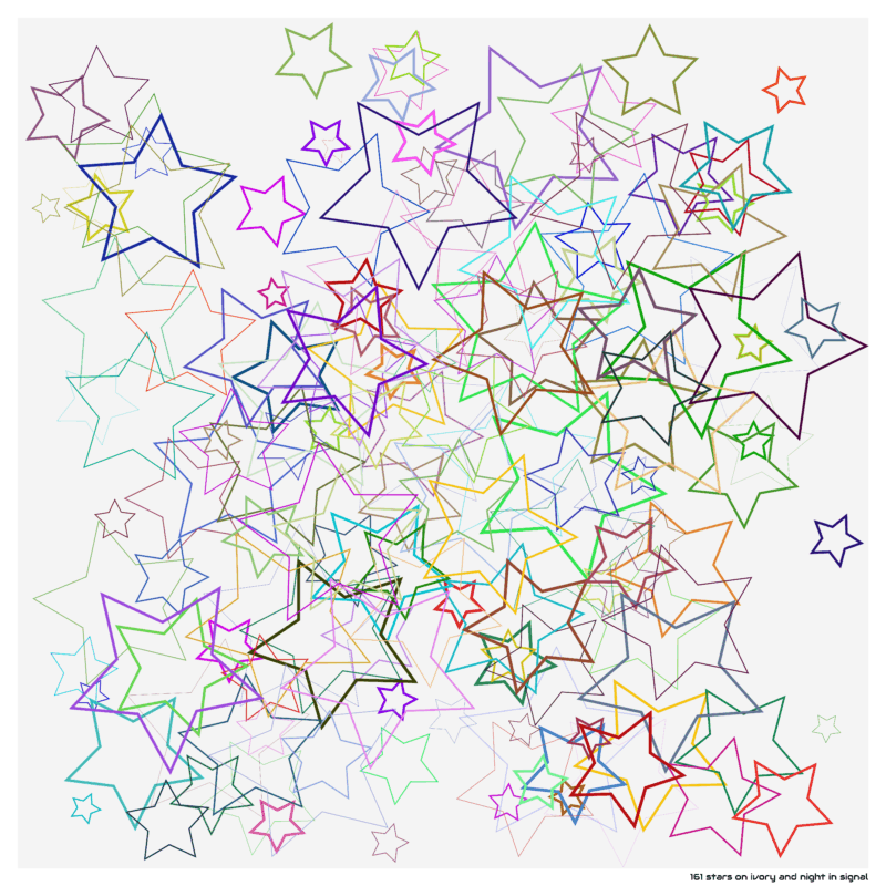 161 stars on ivory and night in signal