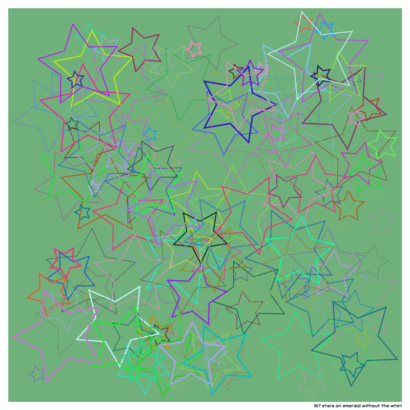 167 stars on emerald without the whirl