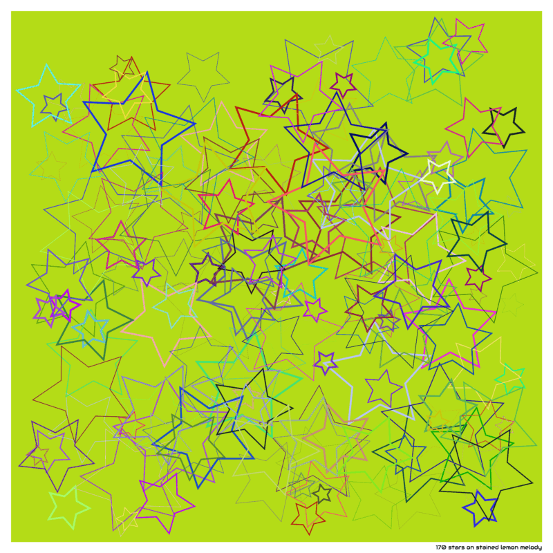 170 stars on stained lemon melody
