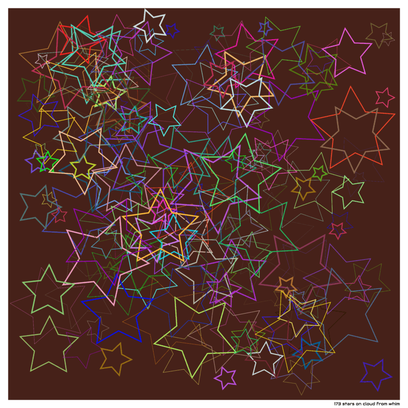 173 stars on cloud from whim