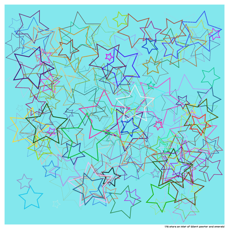178 stars on Mist of Silent pewter and emerald