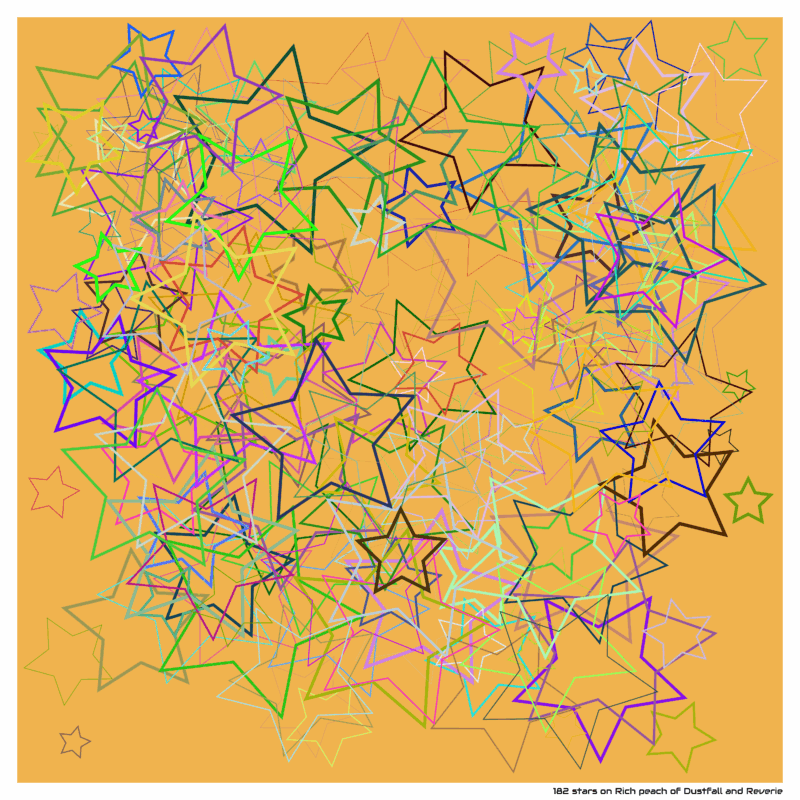 182 stars on Rich peach of Dustfall and Reverie