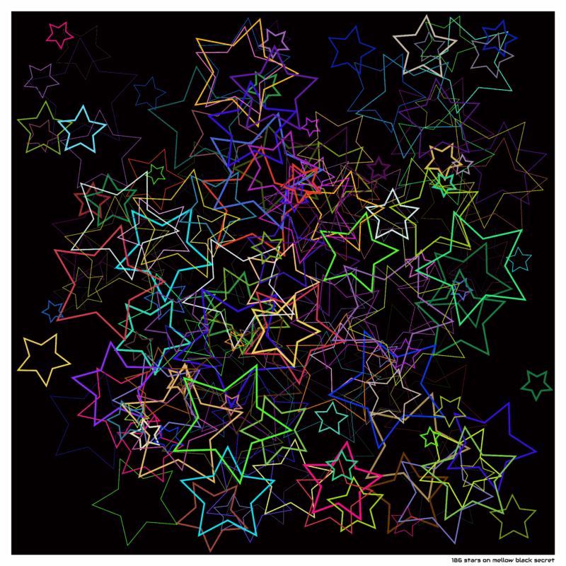 186 stars on mellow black secret