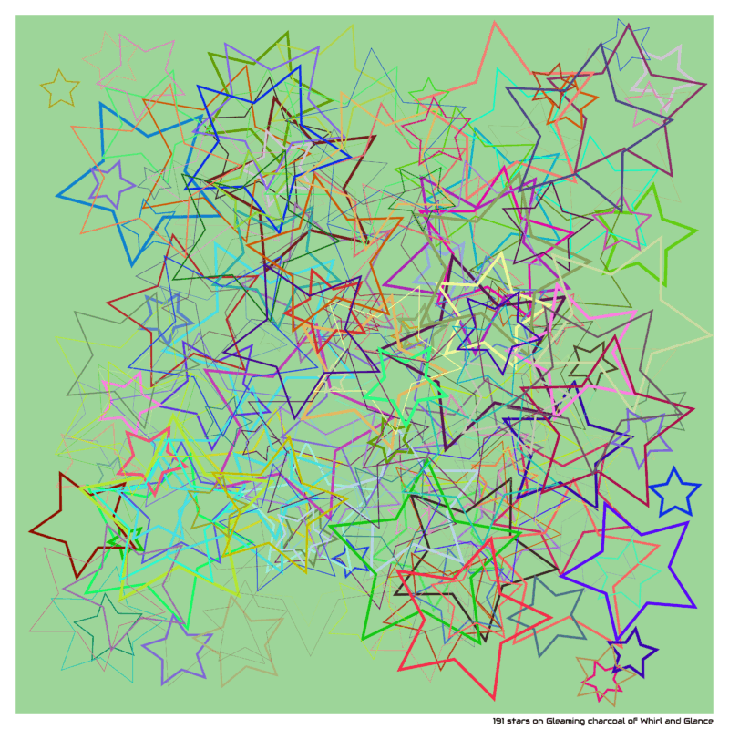 191 stars on Gleaming charcoal of Whirl and Glance