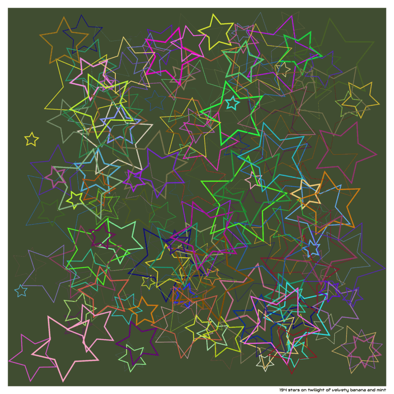 194 stars on twilight of velvety banana and mint