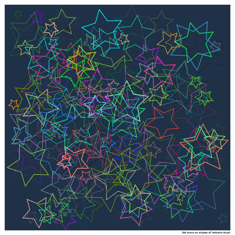 196 stars on eclipse of delicate blush