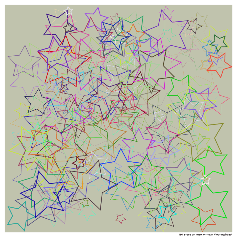 197 stars on rose without Fleeting hazel