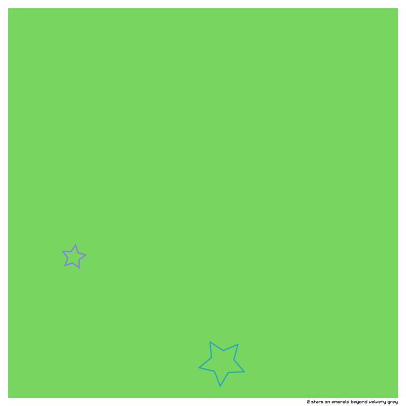2 stars on emerald beyond velvety grey