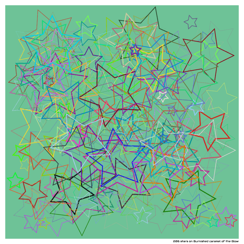 206 stars on Burnished caramel of the Glow