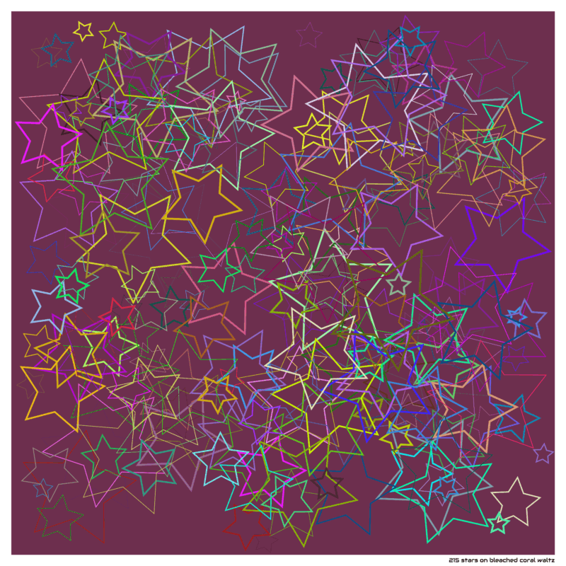 215 stars on bleached coral waltz