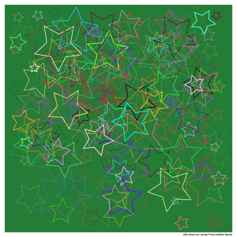 216 stars on verse from chilled denim