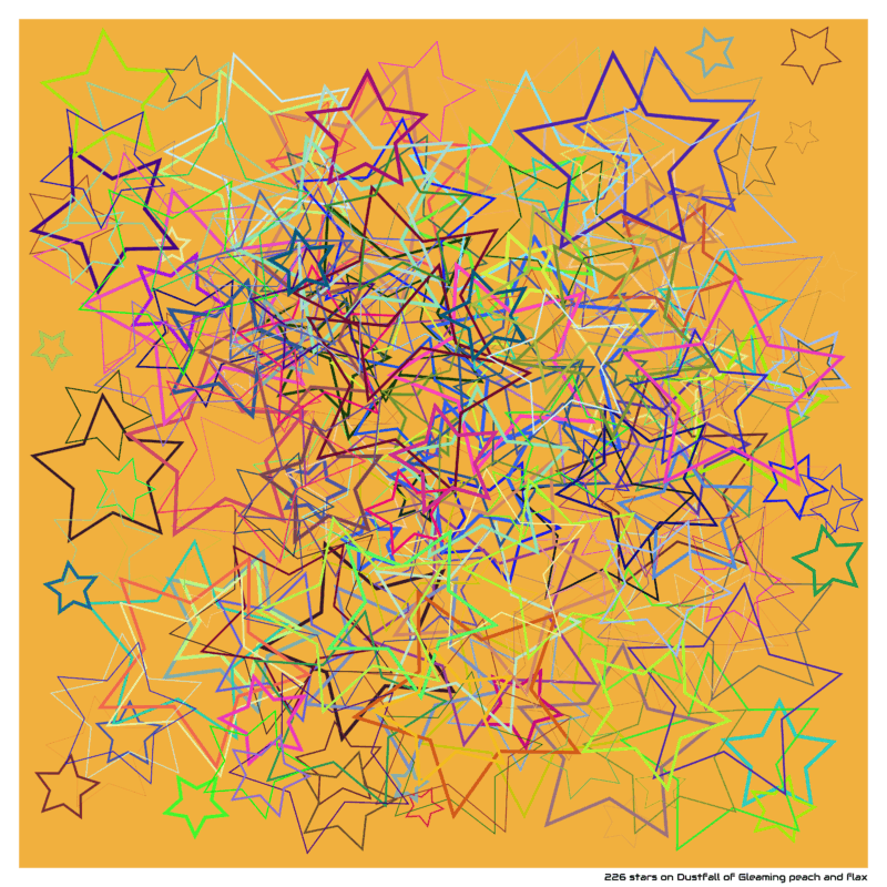 226 stars on Dustfall of Gleaming peach and flax