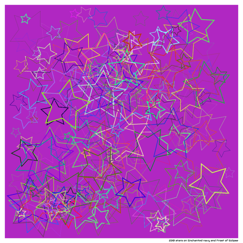 230 stars on Enchanted navy and Frost of Eclipse