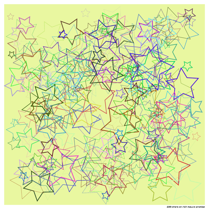 239 stars on rich mauve promise
