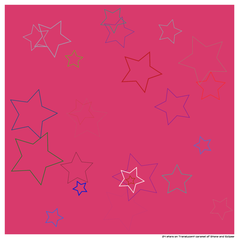 24 stars on Translucent caramel of Stone and Eclipse