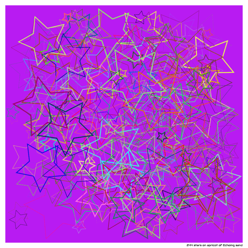 244 stars on apricot of Echoing sand