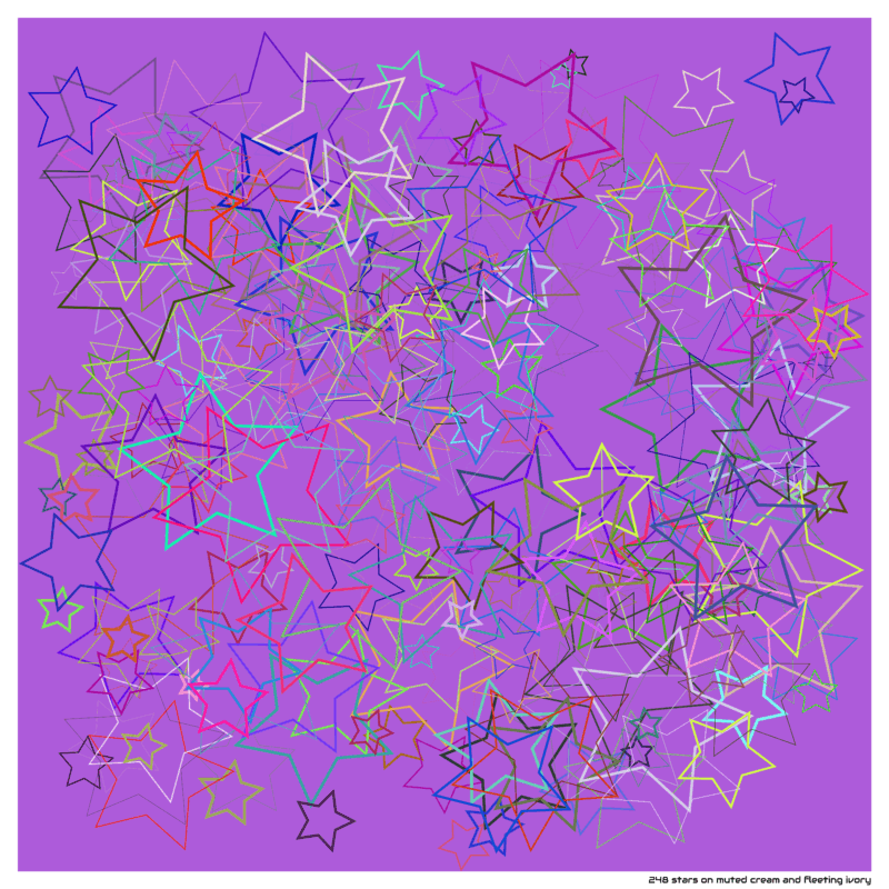 248 stars on muted cream and fleeting ivory