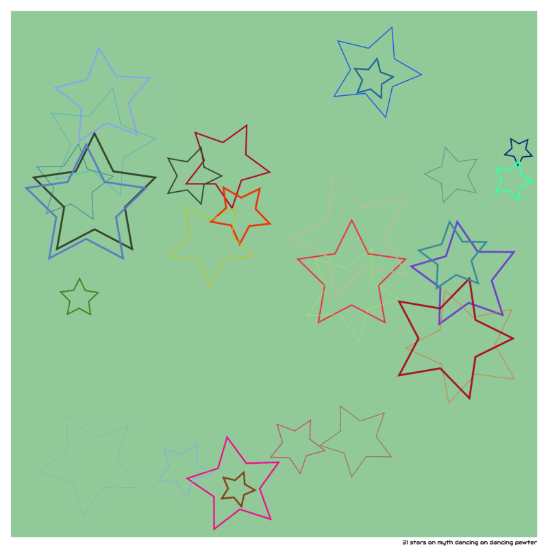 31 stars on myth dancing on dancing pewter