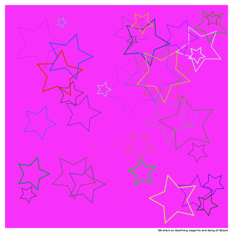 38 stars on Soothing magenta and Song of Bloom