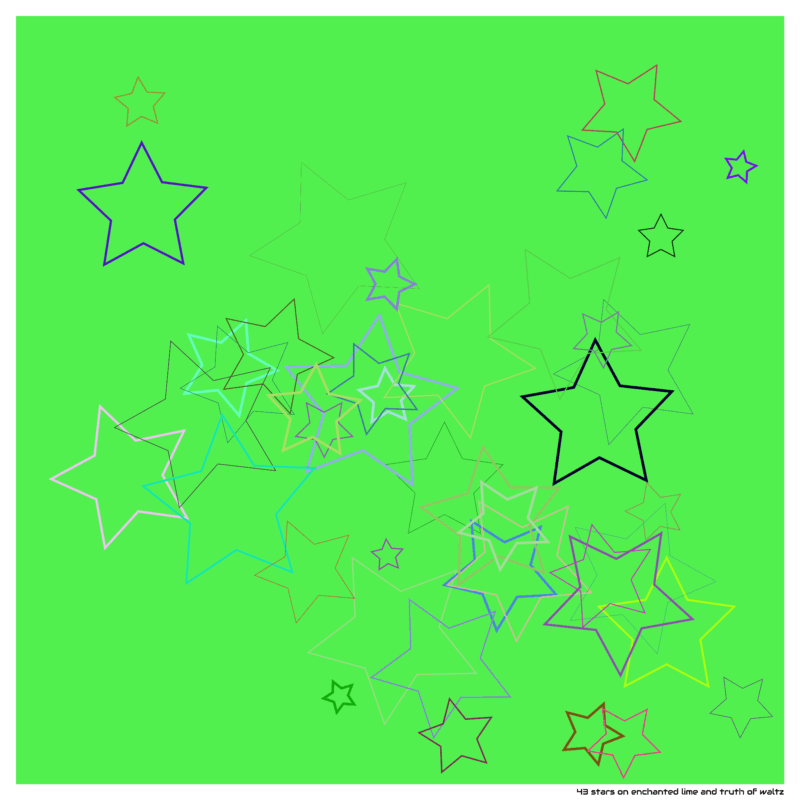 43 stars on enchanted lime and truth of waltz