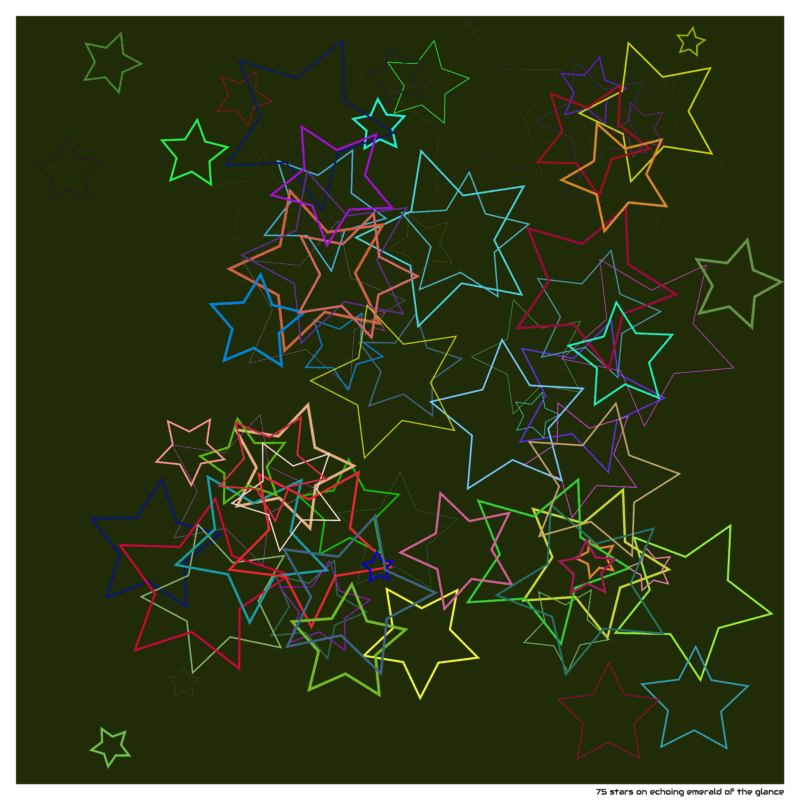 75 stars on echoing emerald of the glance