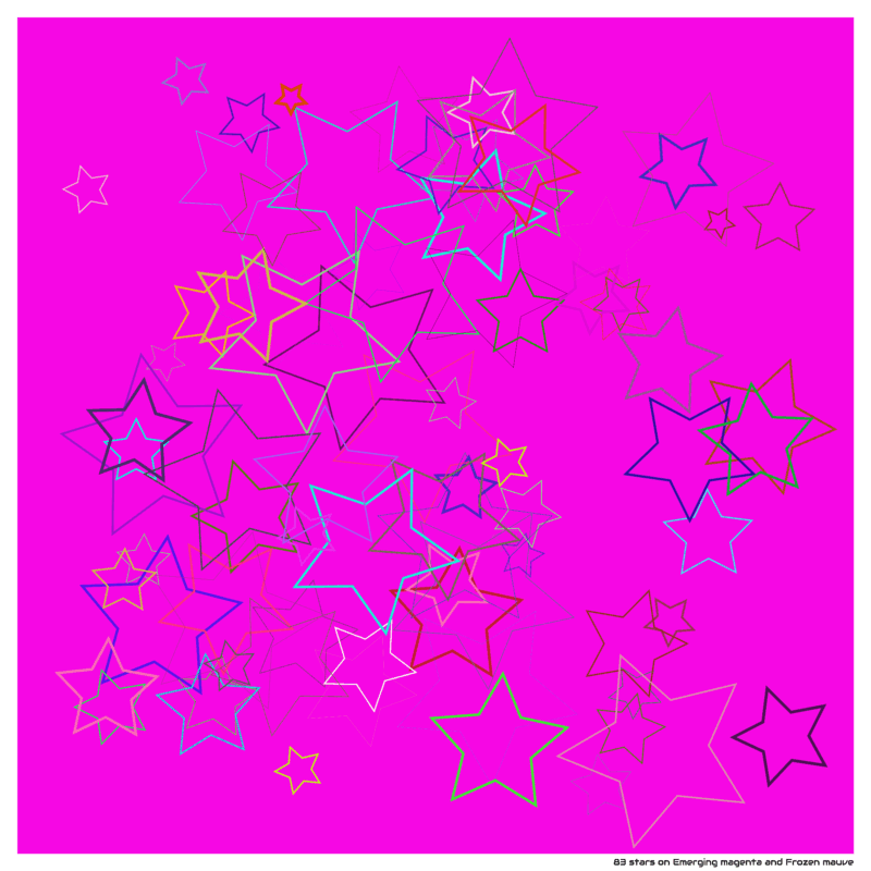 83 stars on Emerging magenta and Frozen mauve