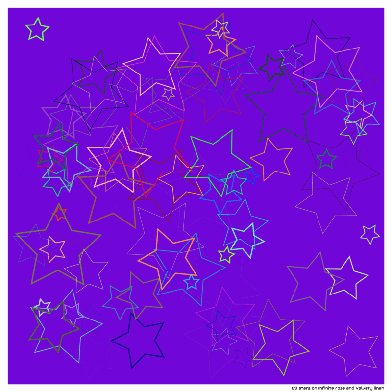 89 stars on Infinite rose and Velvety linen