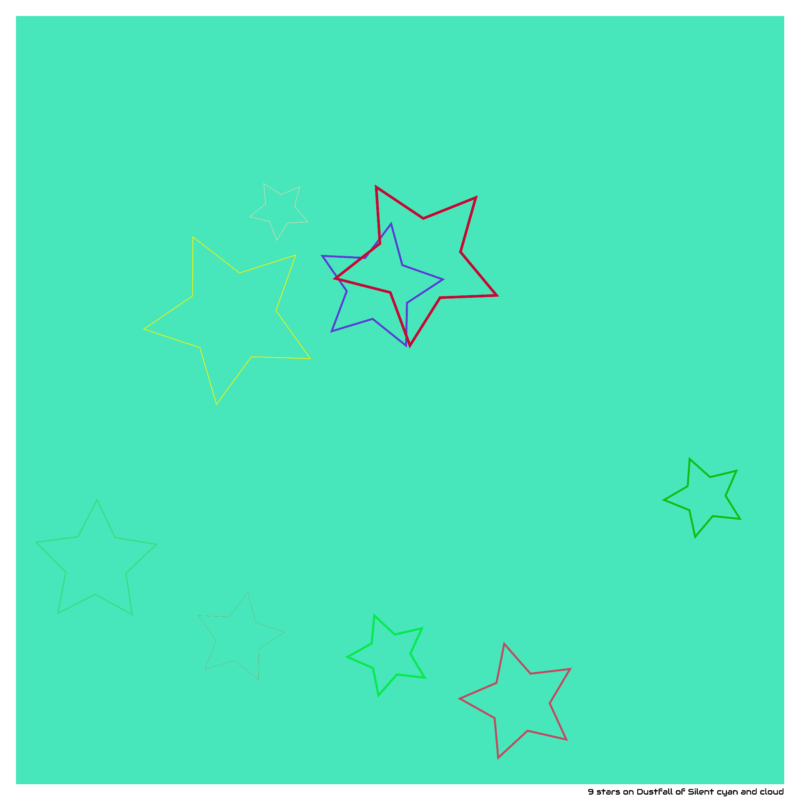 9 stars on Dustfall of Silent cyan and cloud