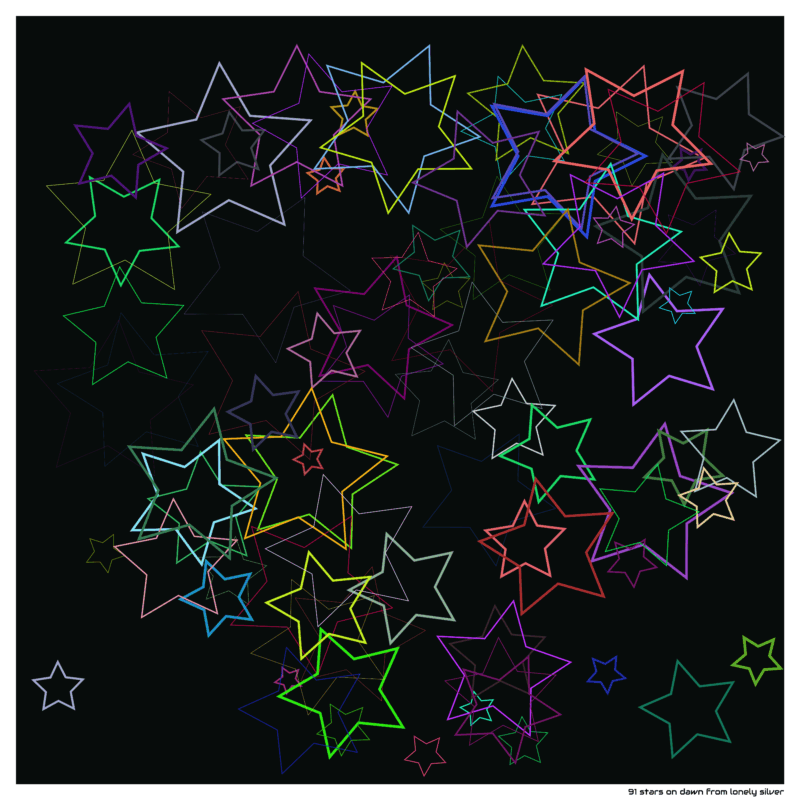 91 stars on dawn from lonely silver