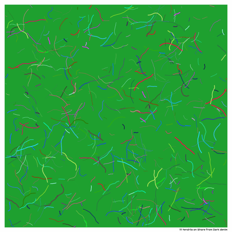111 tendrils on Shore from Dark denim