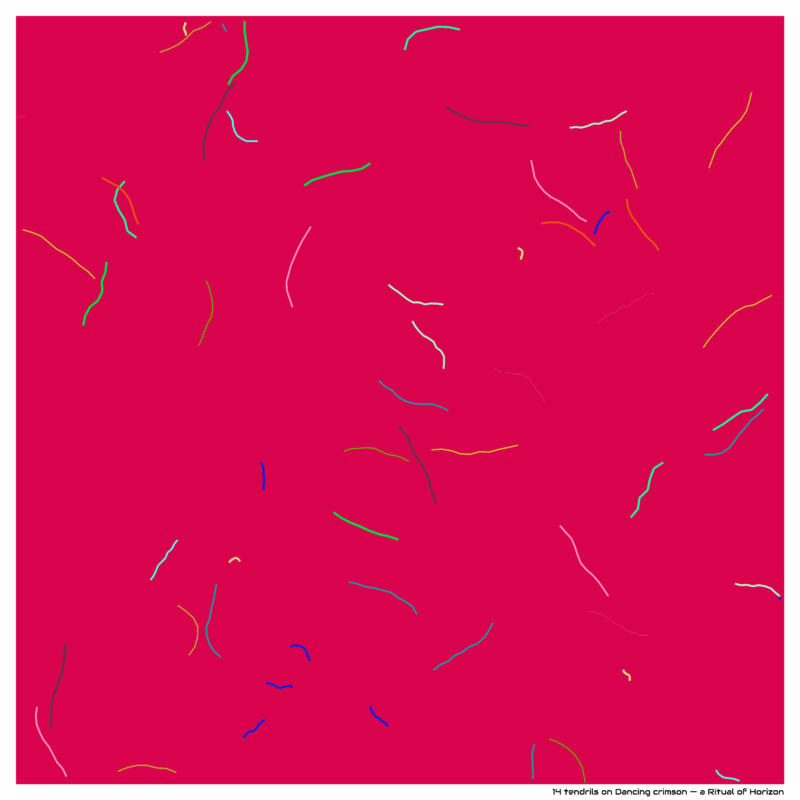 14 tendrils on Dancing crimson — a Ritual of Horizon