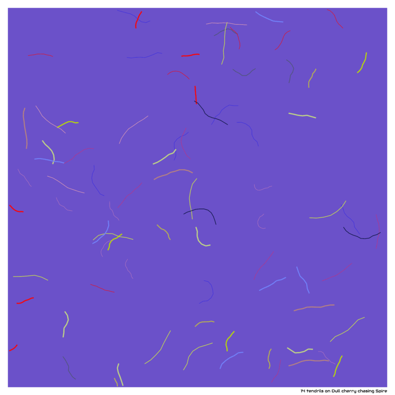 14 tendrils on Dull cherry chasing Spire