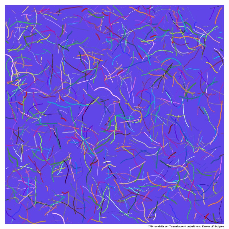 173 tendrils on Translucent cobalt and Dawn of Eclipse