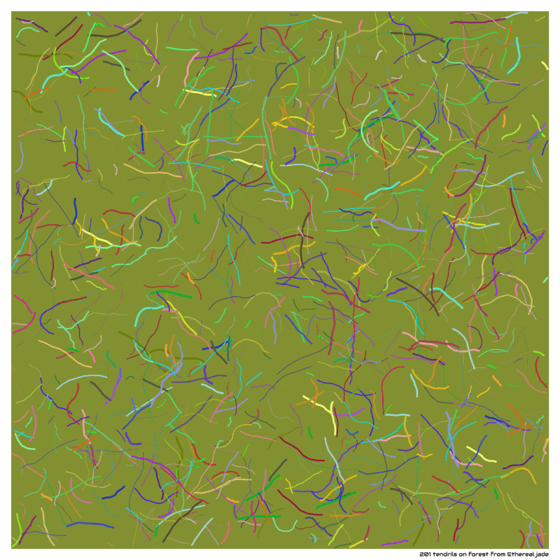 201 tendrils on forest from Ethereal jade