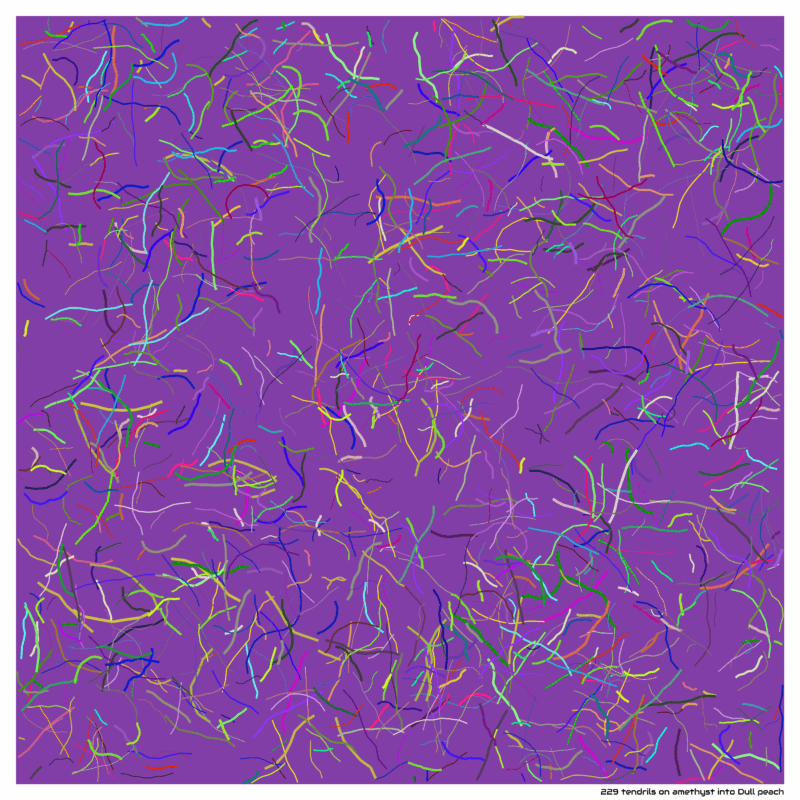 229 tendrils on amethyst into Dull peach