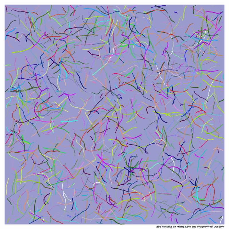 236 tendrils on Misty slate and Fragment of Descent