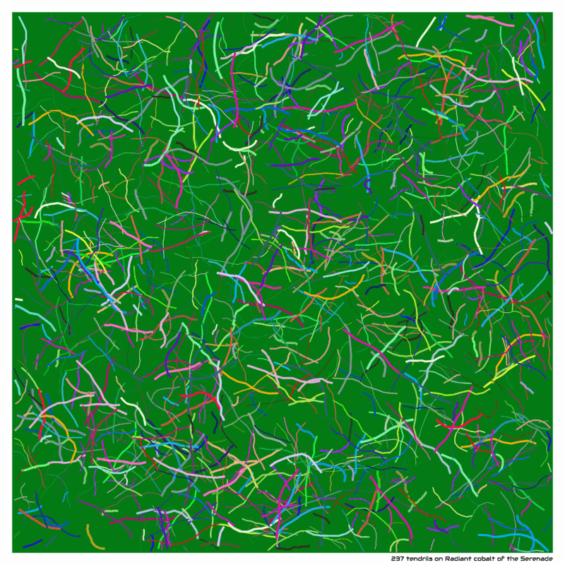 237 tendrils on Radiant cobalt of the Serenade