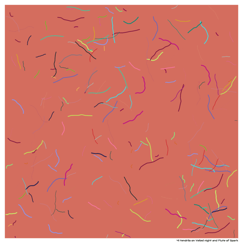 41 tendrils on Veiled night and Flute of Spark