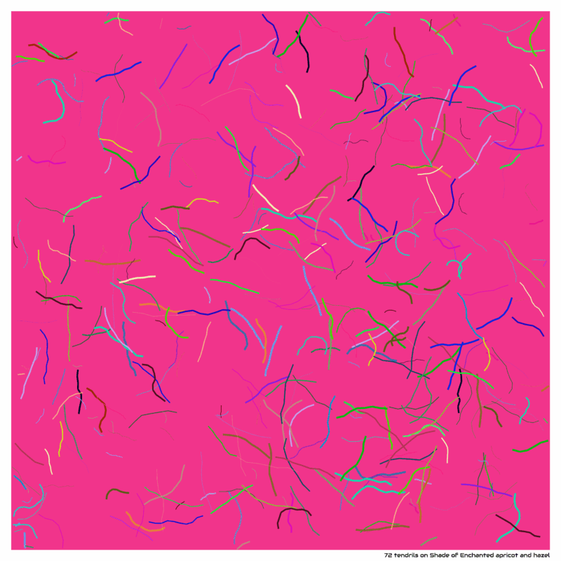 72 tendrils on Shade of Enchanted apricot and hazel
