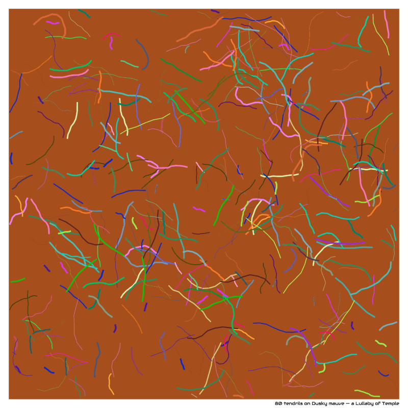 80 tendrils on Dusky mauve — a Lullaby of Temple