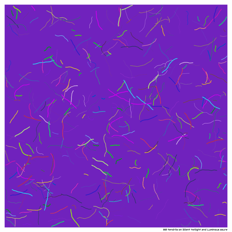 80 tendrils on Silent twilight and Luminous azure