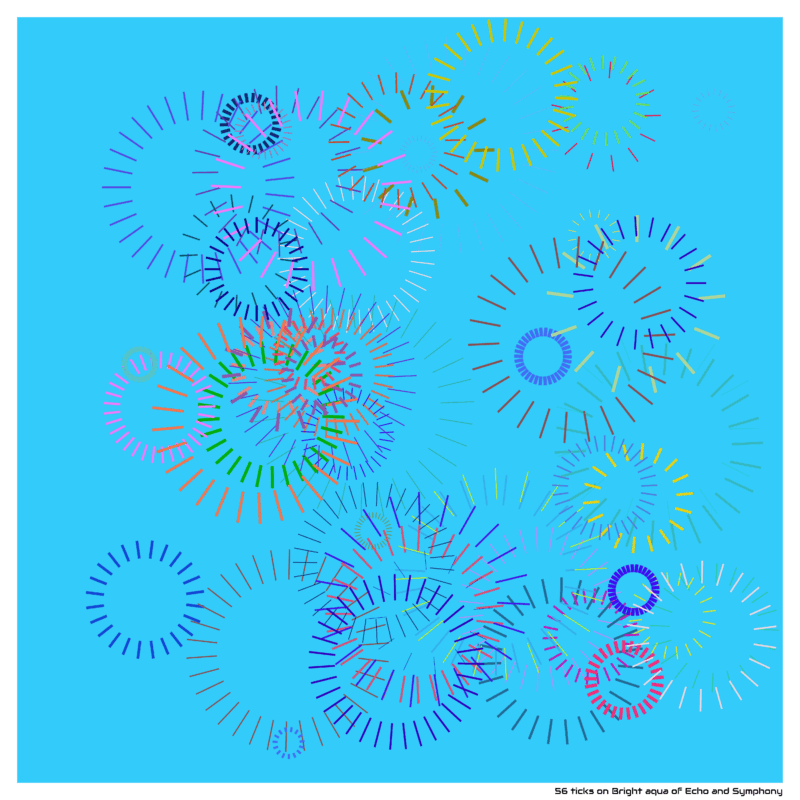 56 ticks on Bright aqua of Echo and Symphony
